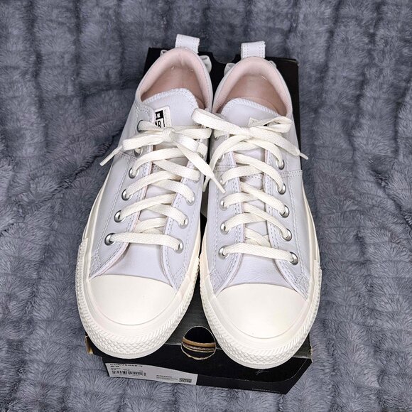 NEW! Converse Women's Pale Gray LEATHER Madison OX , Bow accent, size US 8.5 - Picture 7 of 10